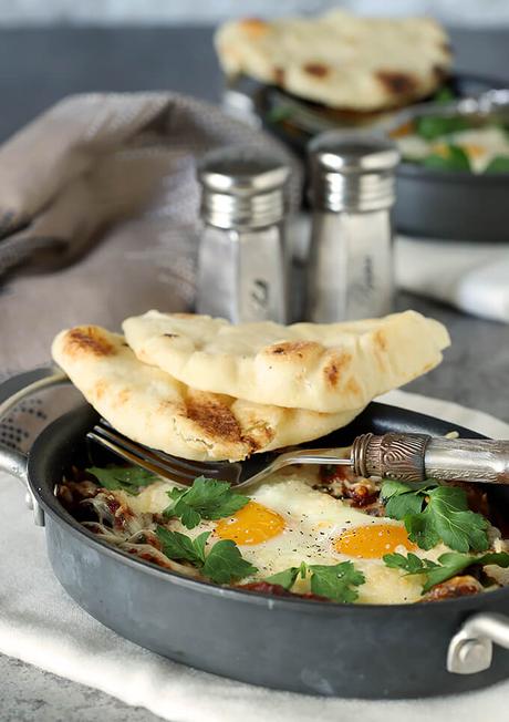 Shakshuka with Zucchini and Mushrooms