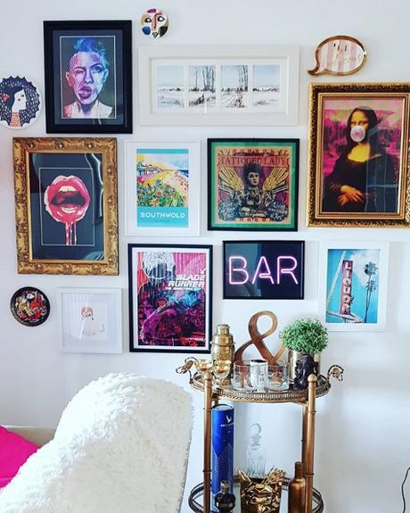 Eclectic gallery wall. Image by @kikiloveshome