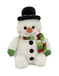 Image: Bearington Snowball Plush Stuffed Animal Snowman with Scarf, 6 inches