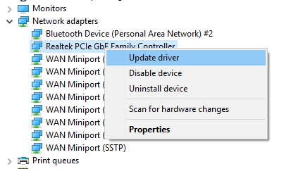 Fix Network Adapter Missing in Windows 10