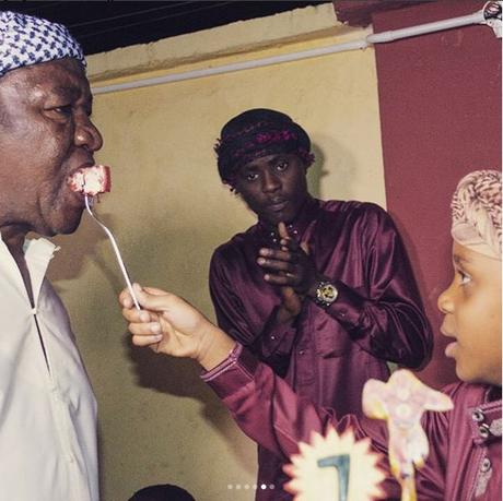 Late Saleh Kiba with his grandson Kiba Junior 