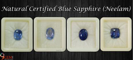 Natural blue sapphire gemstone