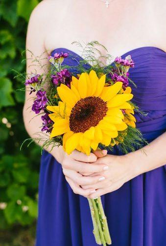 single stem wedding bouquets wedding sunflower Darlington Chapel