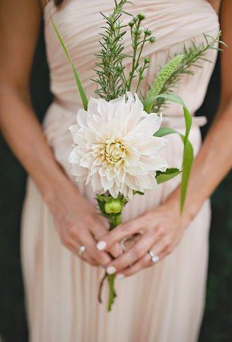 single stem wedding bouquets white dahlia Amanda Doublin