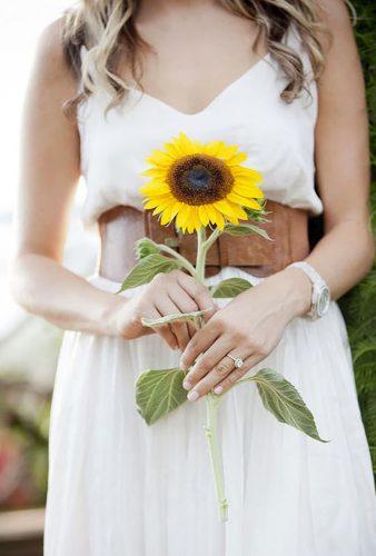single stem wedding bouquets single sunflower Buffy Dekmar
