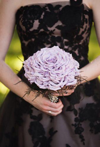 single stem wedding bouquets lavender flower Ashley Biess Photography
