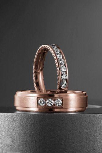 mens wedding bands bridal sets rose gold bridal sets diamond rings round engagement rings for him and for her