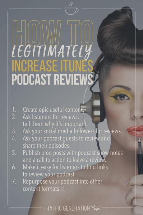 🎙🎧 iTunes podcast reviews are essential to the future success of your podcast. But do you get them? Click the link to learn 5 creative ways to get more legitimate iTunes podcast reviews 👉 👉 http://tgcafe.it/podcast-reviews