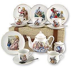 Image: Reutter Porcelain - Alice in Wonderland Large Picnic Set in Case