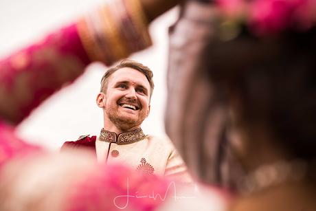 Smiling Groom at Indian ceremony