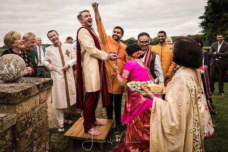 Groom at Hindu wedding ceremony