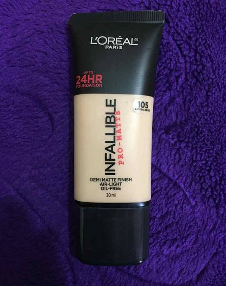 LOREAL INFALLIBLE PRO-MATTE 24HR FOUNDATION REVIEW
