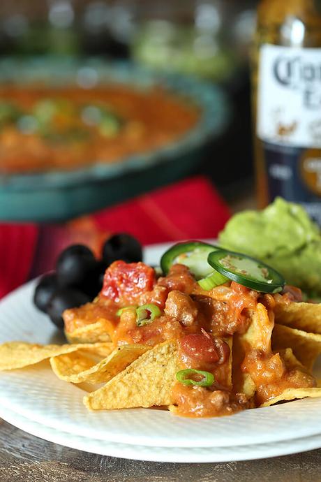 Nacho Momma’s Beef, Bean and Cheese Tortilla Dip