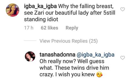 Tanasha: My sagging boobs drive Diamond crazy