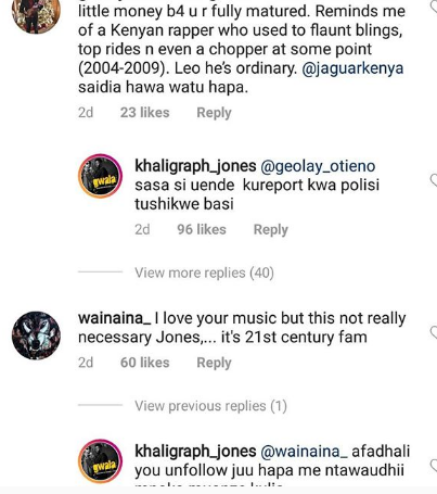 Kula pesa yako peke yako boss! Khaligraph angers fans for flaunting money on social media