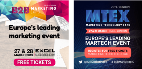 B2B Marketing Expo & MTEX 2019- Get Free Tickets Now