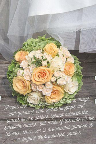wedding readings about love newlyweds with bouquet