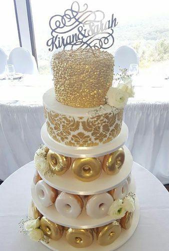 donut wedding decor trend gold donuts cake Lucas Kraus