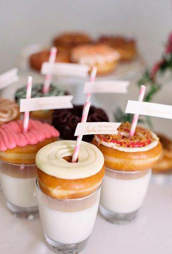 donut wedding decor trend donuts and milk Mikki Platt Photography