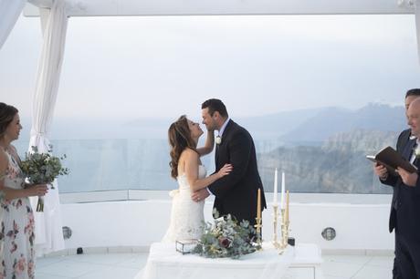 Destination wedding planner in Santorini: Ashley & David wedding