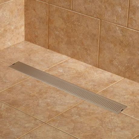 walk in showers linear drain example