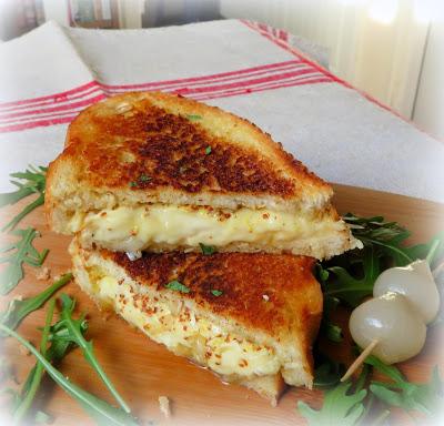 Classic Grilled Cheese with Marinated Onions