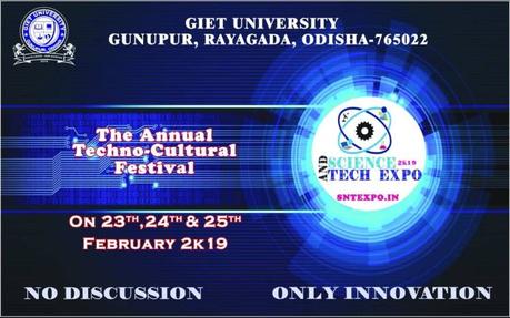 GIET University Gunupur – Science and Tech Expo – SNTEXPO – 2019