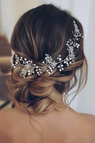 bohemian wedding hairstyles simple low messy ombre silver crown hairbyhannahtaylor