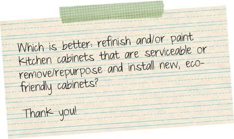 Inbox Inquiry: Refinish or Replace Kitchen Cabinets?