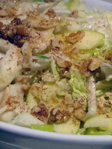 fennel, apple, nuts salad - insalata finocchi, mele e noci