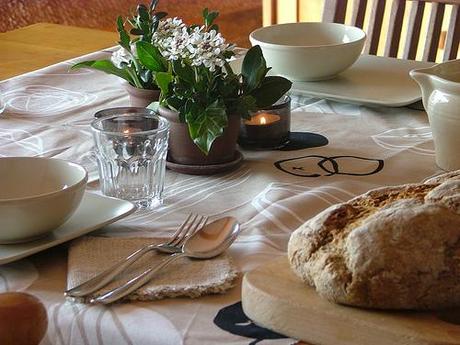 tablescape in beige