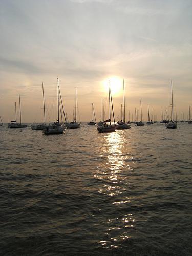 boats in the sunset 27 jan 2011