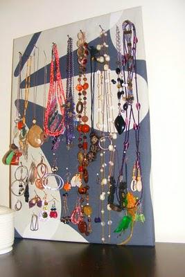 DIY Wall Jewelry Organizer