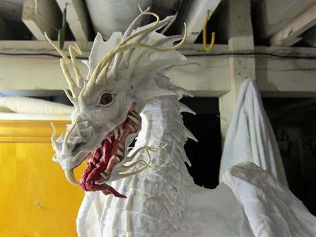 New Paper Mache Dragon- Head and scales