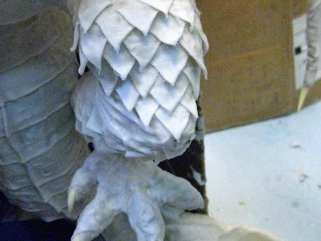 New Paper Mache Dragon- Head and scales