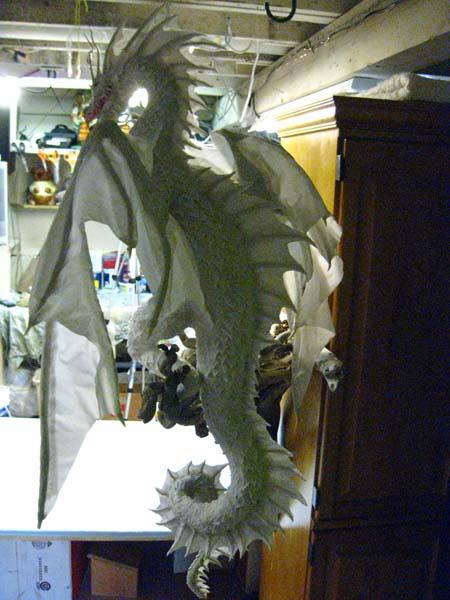 Paper Mache Dragon Pair- Wings