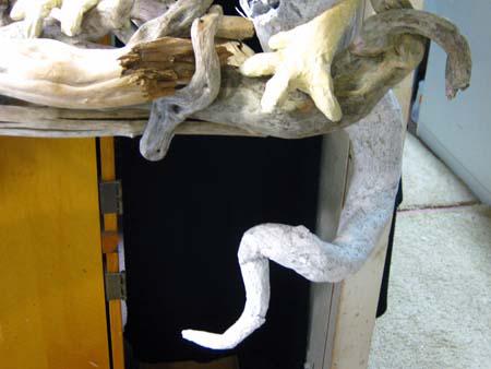 New Paper Mache Dragon- more assembly!
