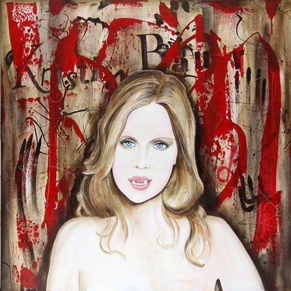 For Auction: An Original Painting of Kristin Bauer by Artist Eric Waugh