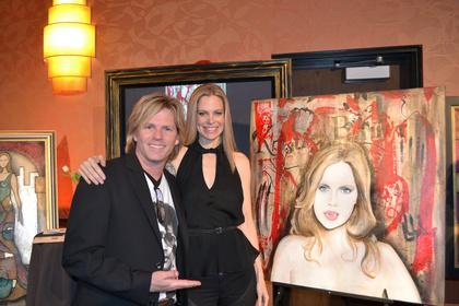 For Auction: An Original Painting of Kristin Bauer by Artist Eric Waugh