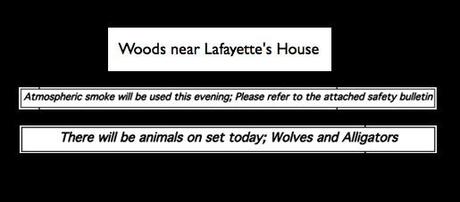 True Blood Call Sheet May 18th