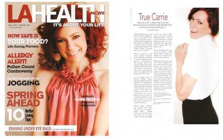 Carrie Preston on the cover of LA Health Magazine
