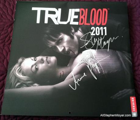 Charity auction of signed True Blood calendar for Brentwood Theatre