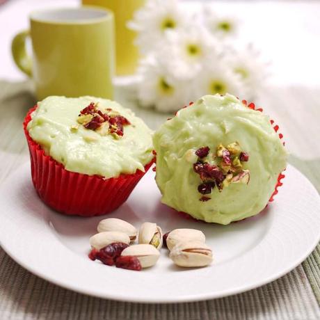 Cranberry Pistachio Cupcakes