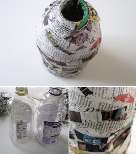 papier-mâché pottery ..kid art