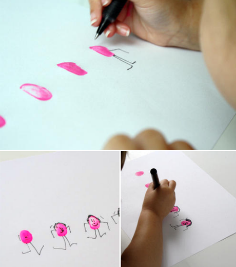 thumbprint people ..kid art