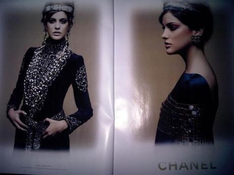 Current Chanel Campaign inside This months vogue.
I was rather surprised to open my copy of vogue to find these images which corrospond perfectly with the collection that i am currently working on.
The photos & the garments are beautiful, and have really spurred me on! xoxo LLM