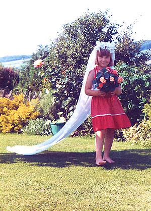 playing at weddings aged seven ish - yes, that's me!