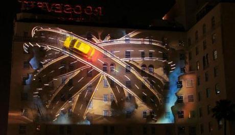 Lexus CT200h Projection on Roosevelt Hotel in Los Angeles