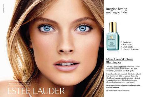 constance jablonski for estee lauder Estee Lauders Idealist Even Skintone Illuminator Ads Released