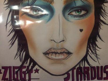 Ziggy Stardust Make up from the 2011 M.A.C portfolio. Since I started buying cosmetics from my local MAC counter, I have started popping in more often just to look at this hand drawn “how to” look-book, that sits on the counter among the wonderful array of brightly colored lipsticks & eye-shadows.  xoxo LLM